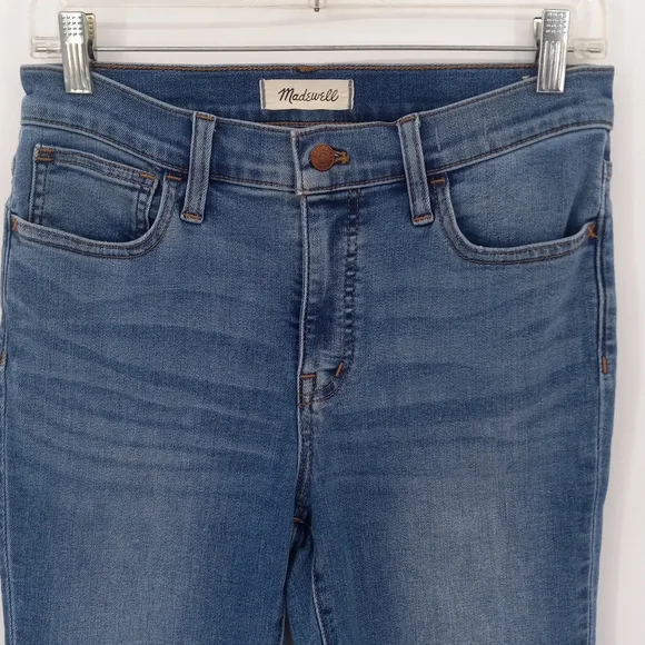 Madewell Roadtripper Skinny Jeans High Rise Stretchy Medium Wash Whisker Size 27 - Picture 3 of 15